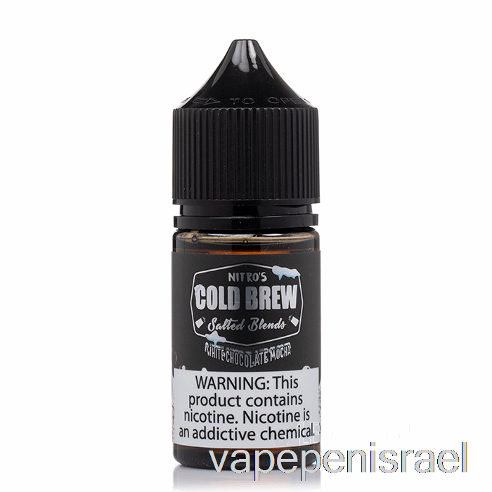 חד פעמי Vape Israel שוקולד לבן מוקה - ניטרוס מלחי חליטה קרה - 30 מ"ל 45 מ"ג